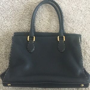 Fendi selleria genuine leather black bag